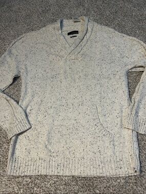 NWT The Buckle Women's V-Neck Speckled Ivory Pullover Sweater